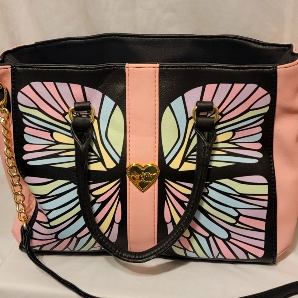 Mid size Betsy Johnson  butterfly satchel
